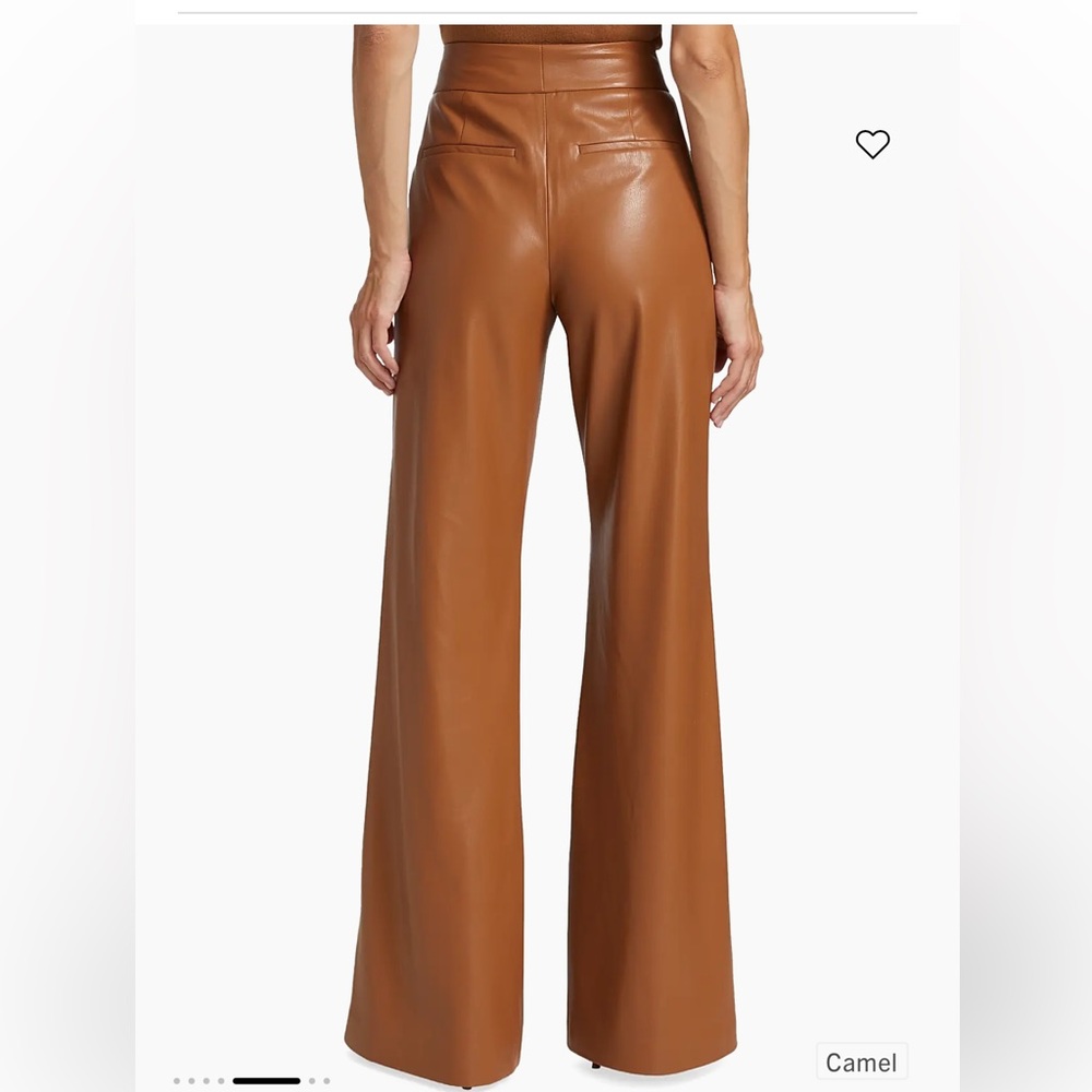 Alice + Olivia Dylan Wide-Leg Vegan Leather Pants size 10 NWOT - Picture 4 of 7